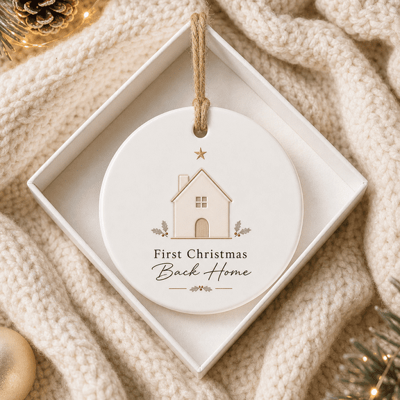 Christmas Ornament First Christmas Back Home House Design Tree Hanging New Home Gift
