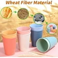 thumbnail image 3 of GoXteam Wheat Straw Cups 4 PCS Unbreakable Drinking Cup Reusable Dishwasher Safe Water Glasses for Kitchen, Drinking Cups (12 OZ), 3 of 7