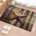 thumbnail image 3 of 2x3 Washable Entryway Rug, Retro Star Non-Slip Area Rug for Front Door Kitchen Bathroom, Abstract Metal Stars Old Wooden Walls Country Indoor Floor Mat for Home Decor, 3 of 9