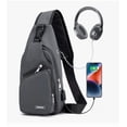 thumbnail image 1 of Xtellar Bolso Bandolera Impermeable Para Hombre, Bolso Bandolera Mul, 1 of 1