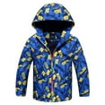 thumbnail image 1 of AAMILIFE Boys Waterproof Fleece Lined Jacket Color Block Windbreaker Hooded Coat, 1 of 4