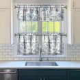 thumbnail image 3 of Boho Vintage Curtains 24 Inch Short - 3 Panel Farmhouse Wildflower Set with Rustic Floral Design, Rod Pocket Kitchen, 3 of 6