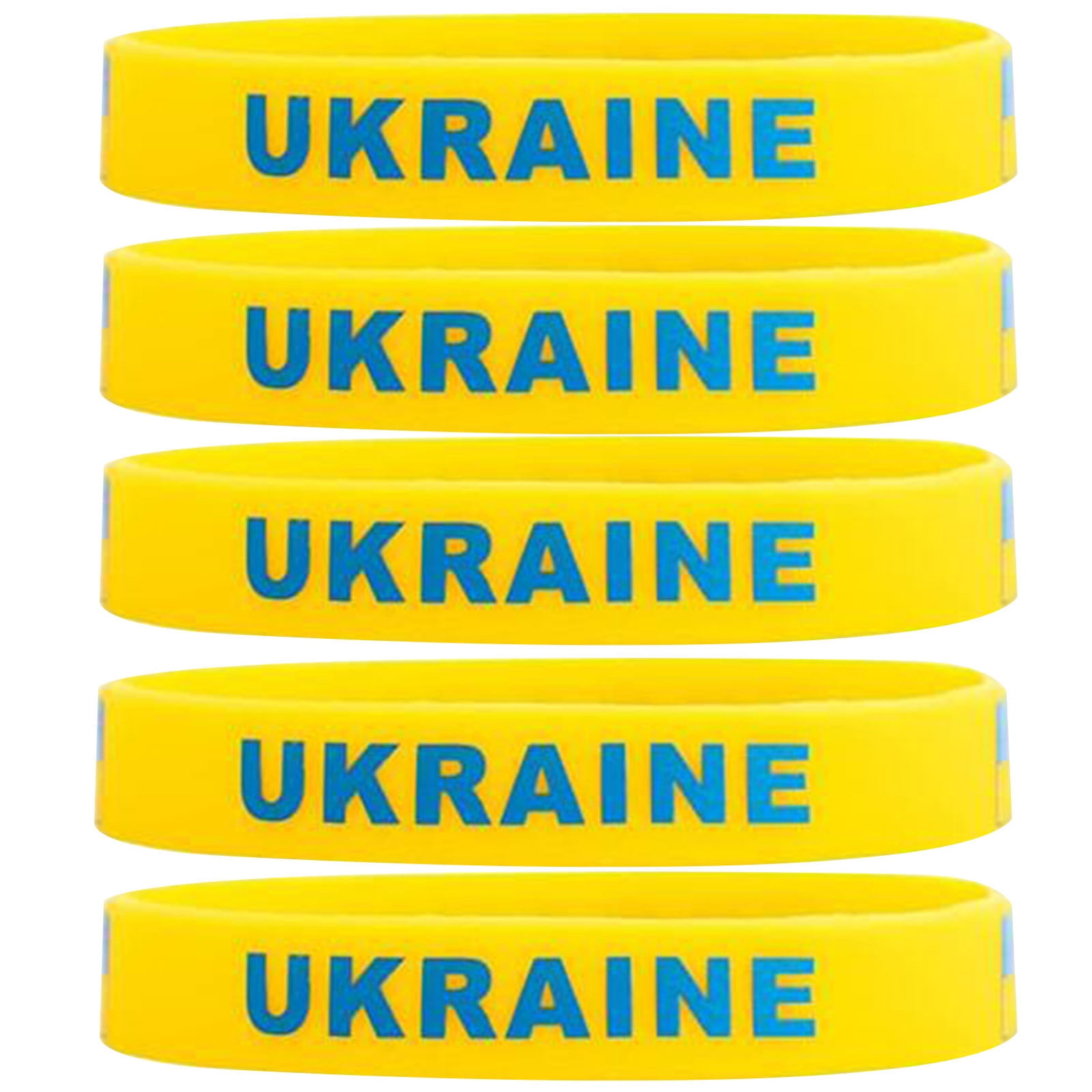 Ukraine flag bracelet 2022 Ukraine patriotic gift Ukrainian Rubber Wristband Ukrainian Gifts Fan Souvenirs 7.8inch 