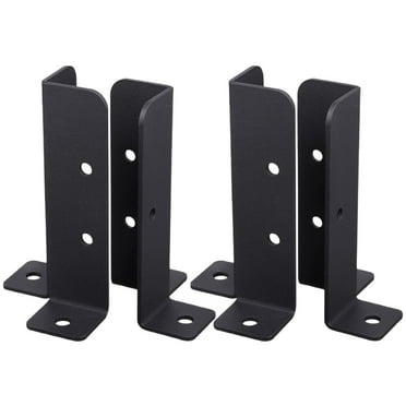 4pcs Adjustable Deck Post Anchor Base Brackets Fit 1.5x1.5,2x2,2x4,4x4 Post,Heavy Duty Wood Fence Pergola Post Base Brackets Kit