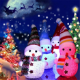 thumbnail image 2 of Adornos de muñeco de nieve luminosos con LED al azar, colgante navideño, lámpara de cristal navideña, luz de noche, regalo de Feliz Navidad, productos de Noel, 2 of 4