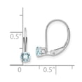 thumbnail image 6 of Auriga Fine Jewelry 14K White Gold 4mm Aquamarine/March Stud Earrings for Women, 6 of 6
