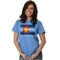thumbnail image 4 of Colorado Love State Flag Mountains Plus Size Crewneck Graphic Tee Shirt Brisco Brands 2X, 4 of 5
