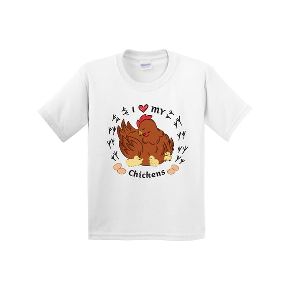 Inktastic I Heart My Chickens Youth T-Shirt