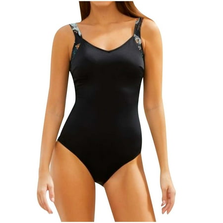 

BELLZELY Sports Bras for Women Clearance Summer Women s Splicing Backless Cute Swimsuit Bodysuit Swimsuit