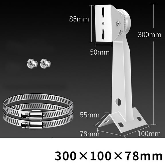 Aluminum Alloy Camera Mount Bracket for Pole or Wall,Adjustable Mast Mount with 40cm Hoops for Security Cameras