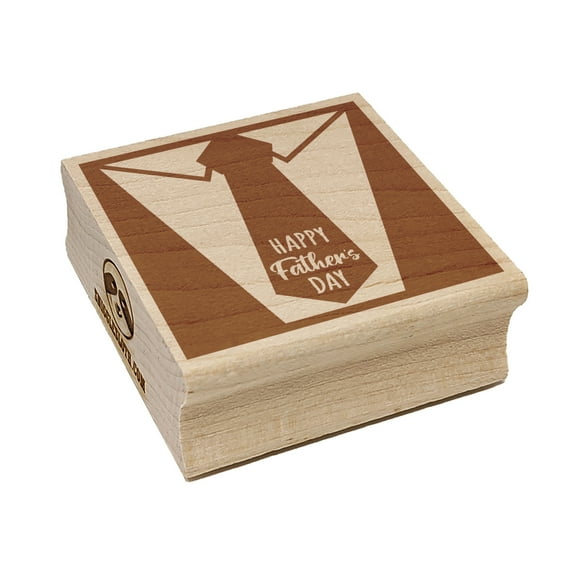 Happy Father's Day Suit and Tie Square Rubber Stamp Stamping Scrapbooking Crafting - Medium 1.75in