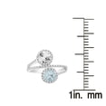 thumbnail image 3 of Sterling Silver with Natural Aquamarine and White Topaz Bypass Ring, 3 of 3
