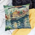 thumbnail image 2 of BANET Hopyeer Throw Pillow Covers Decor What Happens at The Lake Stays at The Lake Quote with Exciting Drift Boat Pillowcase Decor Outdoor Car Chair Cushion Cover 12x12in, 2 of 5