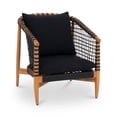 thumbnail image 2 of Moe's Home Collection Kuna Outdoor Lounge Chair Black Wood Chairs, 2 of 6