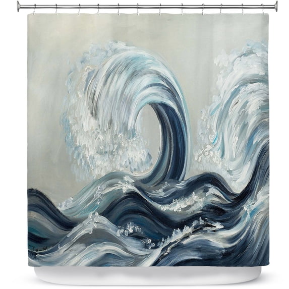 Shower Curtains 70" x 84" from DiaNoche Designs by Lam Fuk Tim - Wave Rolling I