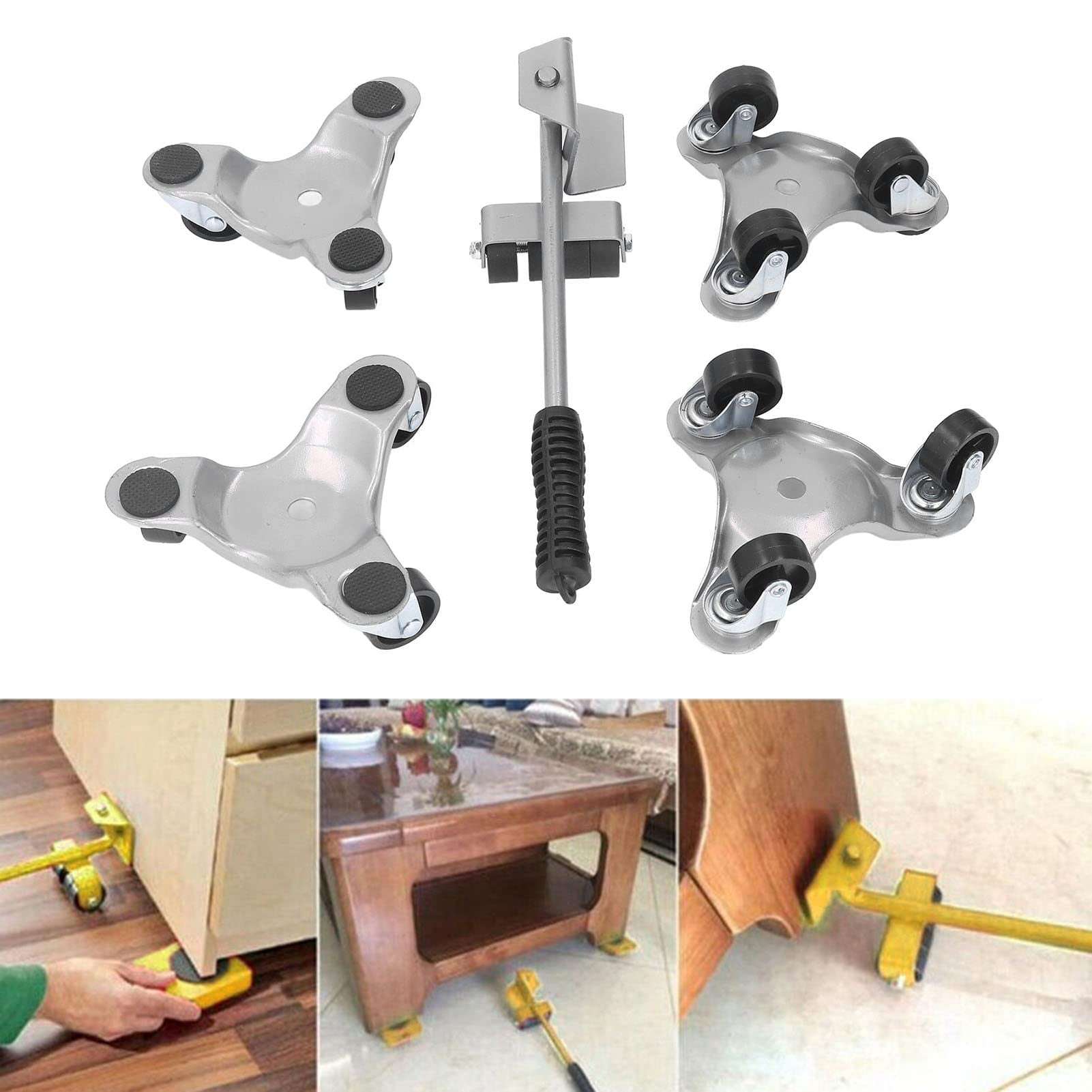 Furniture Moving Tool - Heavy Furniture Sliders - Easy Mover Tool Set for Office & Home Furniture - Heavy Lifter Moving Kit - Appliance Moving System Kit - Easy Moving Appliance Rollers