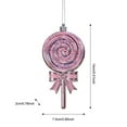 thumbnail image 3 of JeashCHAT Christmas Lollipop Ornaments, Glitter Plastic Lollipop Shaped Hanging Pendant, Candy Christmas Tree Ornaments Holiday Party Christmas Tree Decorations, 3 of 6