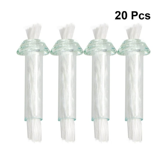 20pcs Glass Wick for Buddha Fiber Wick Torch Wick for Lanterns Lights Oil Lamps