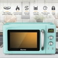 thumbnail image 3 of Costway 0.9Cu.ft. Retro Countertop Compact Microwave Oven 900W 8 Cooking Settings Green, 3 of 10