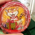 thumbnail image 4 of Handcrafted by LiBien Inside-Painted Glass Ball Ornament - Enchanting Golden Kitten Design Red, 4 of 12