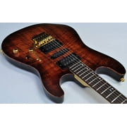 Schecter CET Koa Top USA Custom Shop Electric Guitar Tobacco Burst