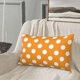 thumbnail image 5 of Rateoe Orange And White Polka Dot Pattern Pillow Covers with Invisible Zipper(Pillows are not Included) Standard Pillowcases-14"x20", 5 of 6
