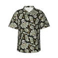 thumbnail image 1 of Fotbe Skull with Dollar Camisa Hawaiana para Hombre Unisex – Camisa Casual de Verano con Botones de Manga Corta de Algodón y Lino,XX-Large, 1 of 7