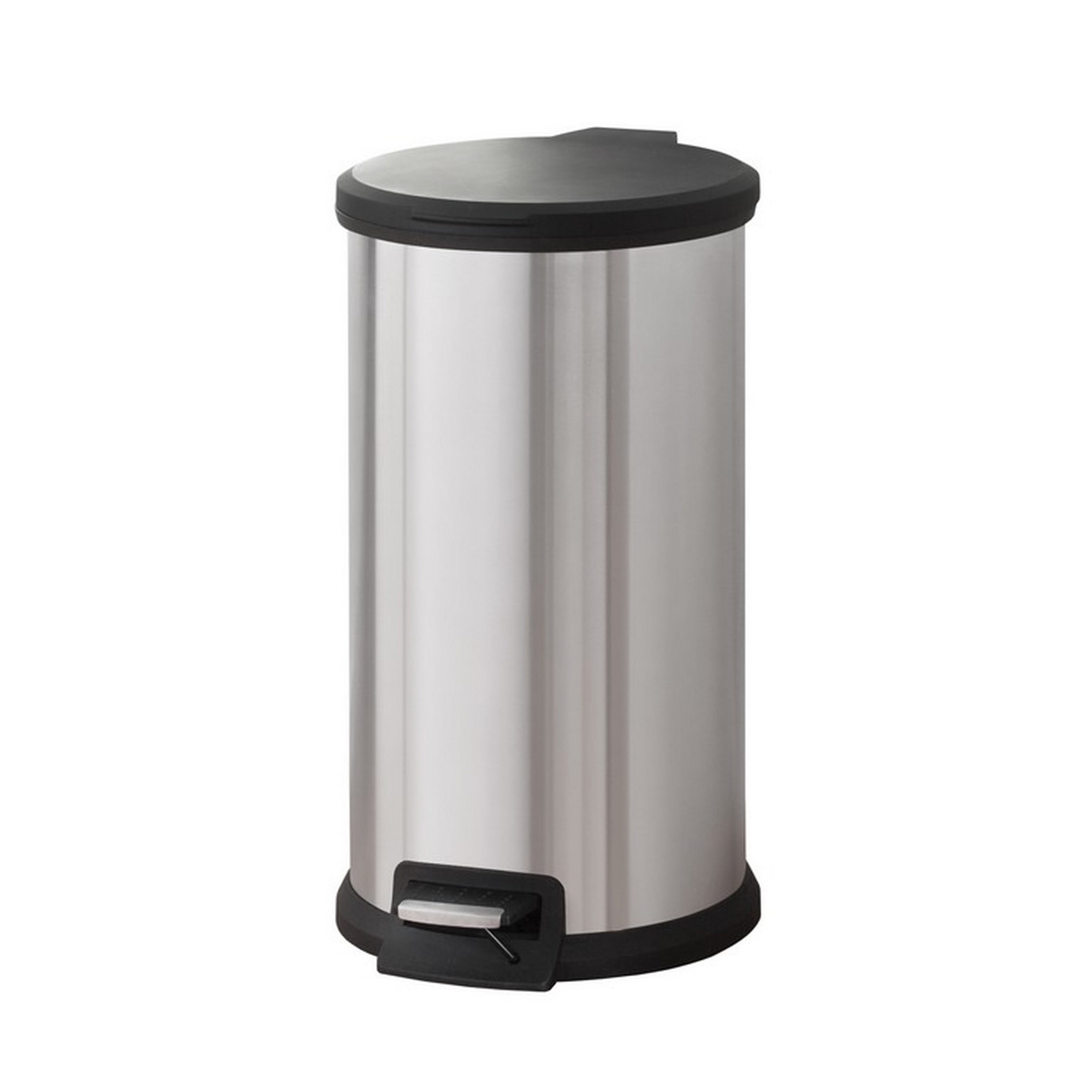 Mainstays 3.1 Gal / 5L Round Step Trash Can, Stainless Steel with Lid
