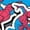 HEATHER BLUE, variant on - Spidey Bright Stickers - Women's Racerback Tank