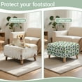 thumbnail image 6 of Xoenoiee Green Cactus Print Square Ottoman Cover Stretch Folding Storage Bench Ottoman Cover Footrest Stool Slipcover Footstool Protector Cover with Elastic Bottom, S, 6 of 7