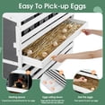 thumbnail image 4 of 8 Holes Chicken Nesting Box for Laying Eggs, wooden Nesting Boxes for Chickens Coop, Collection Egg Nesting Boxes Solid Pine Wood 8 Compartments with 2 Roll Out Egg Collection Drawers, 4 of 7
