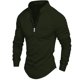 thumbnail image 1 of pstuiky camisas de hombre de manga larga, Camisa deportiva de manga larga con cremallera de color liso para hombre camisetas de hombre l, 1 of 2