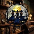 thumbnail image 2 of PPKVUFD Halloween Witch Themed Ornaments, Acrylic Stained Glass Window Hanging Sun Catcher Decor, Charming Witch with Hat Gothic Halloween Wall Pendant Decor for Home Holiday Party, 2 of 7
