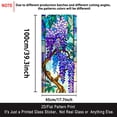 thumbnail image 5 of 2D flat, 1 piece of window sticker, 2D flat purple wisteria flower colored glass pattern PVC electrostatic adsorption window film, home decoration privacy window film for living room, bedroom, kitche, 5 of 9