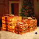 thumbnail image 2 of Cajas de Regalo Iluminadas Zimtown 3 Uds con 60 Luces LED para Decoraciones Navideñas, 2 of 7