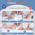 thumbnail image 4 of EcoNesxp Roll of Teflon Tape 1/2 2 inches X 520 inches 520 inches Thickened Plumber's Tape 6 Rolls of Teflon Tape Inches, 4 of 5