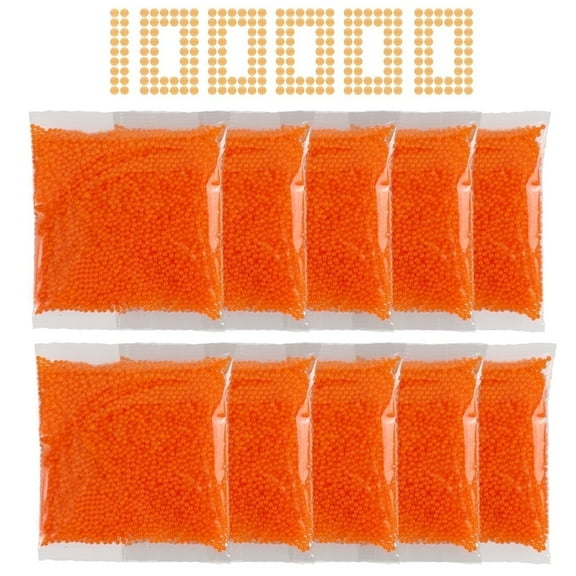 NOKIMAX Gel Ball Blaster Ammo 100,000 PCS – 10 Pack Refill, 7-8mm Orange Orby Rounds, Non-Toxic, Gel Gun Bullets for Splatter Blasters Outdoor, Ages 14  Years