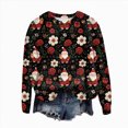 thumbnail image 5 of Towmus Christmas Sweatshirt for Women Plus Size 3D Cute Print Long Sleeve Funny Sweatshirts Xmas Ladies Cute Tops Pullover, 5 of 7