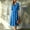 Blue, variant on Dolkfu Keyhole Neck Dresses for Women Trendy Blue 3/4 Sleeve Waist Cinched Long-Length Fit & Flare Dresses Polka Dot Vacation Relaxed Fit Blue,L