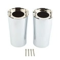 thumbnail image 4 of funtasica 2 Pieces Upper Fork Slider Covers, CNC Replacement Metal Fork Slider Protectors, Motorcycle Parts for Touring Street Glide Silver, 4 of 8