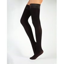 CALZITALY Opaque Thigh High Pantyhose, S, M/L, L/XL, XXL, XXXL, XXXXL – Size: XXL Black)