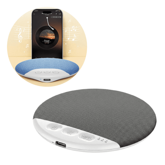 Bluetooth Pillow Speaker for Sleeping - Wireless Mini Portable Under Pillow Speaker with White Noise and Timer Use Private Listening Technology - Only You Hear It - (Gray)