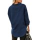 thumbnail image 3 of Blusa de mujer con bolsillos y cuello vuelto, abrigo de manga larga con un solo pecho, camisa para citas, 3 of 5