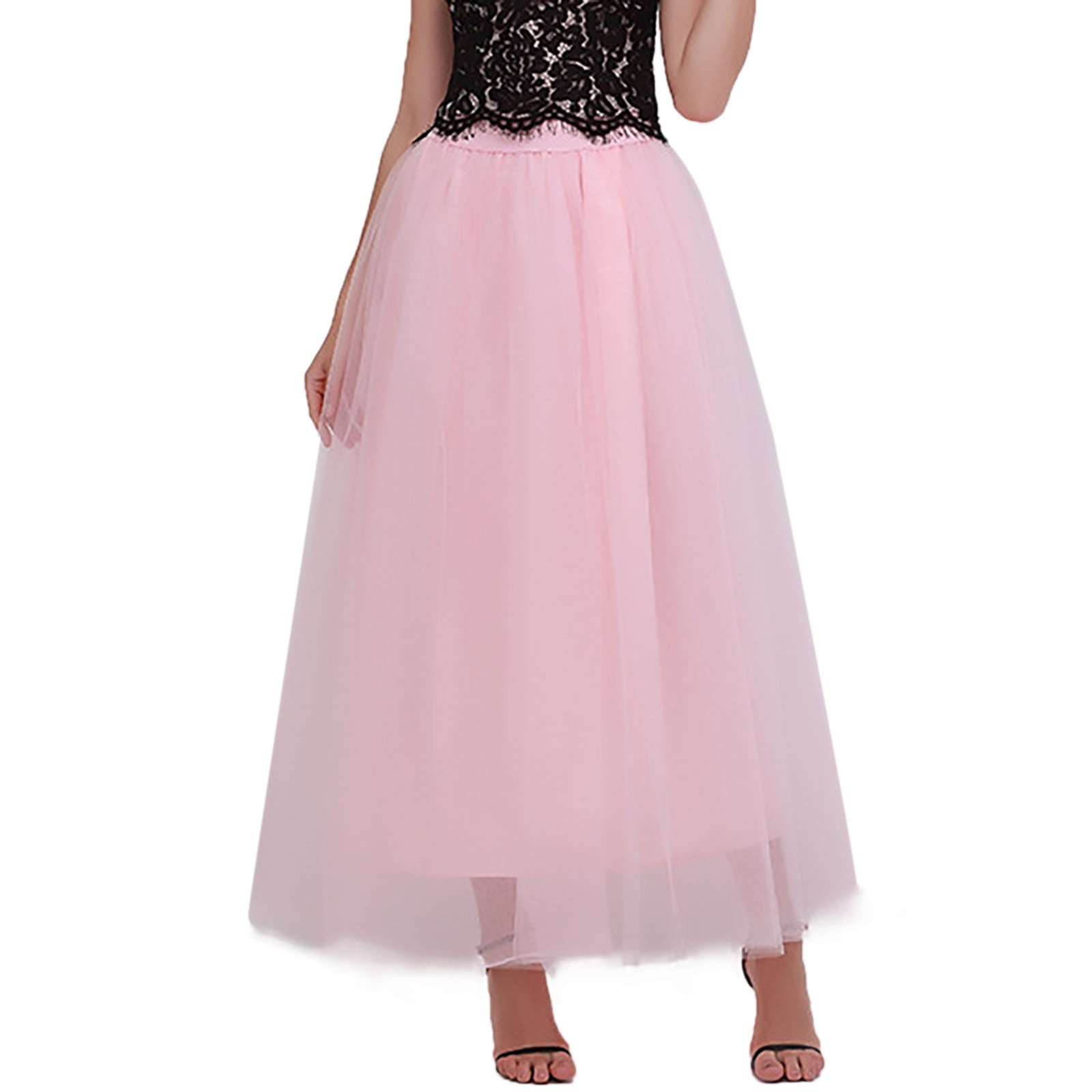 Skirts for Women Tiered Layered Mesh Ballet Prom Party Tulle Tutu A Line Midi  Skirt Women's Skirts Pink S - Walmart.com
