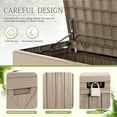 thumbnail image 3 of Homall 120 Gallon Outdoor Patio Box Deck Plastic Resin Storage Box Backyard, Light Brown, 3 of 7