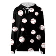 thumbnail image 5 of Godom Baseball Hoodies for Women Casual Workout Y2k Hoodie Oversized Long Sleeve Baseball Printed Pullover Sweatshirt with Pockets, 5 of 5
