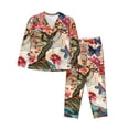 thumbnail image 1 of Fotbe Butterflies And Flowers Painting Conjunto de Pijama de Manga Larga para Mujer con Estampado, Ropa de Dormir de 2 Piezas, Conjunto de Casa Suave y Cómodo con Bolsillos-Large, 1 of 7