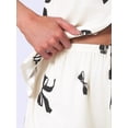 thumbnail image 5 of DARING DIVA Women's Pajama Sets Short Sleeves Bow Button Up Tops and Shorts M White, 5 of 7