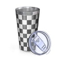thumbnail image 2 of 16oz Tumblers Gray and White Checkerboard Checkered Pattern Stainless Steel Vacuum Insulated Double Wall Travel Tumbler Cups Mug with Lid and Straw,Cleaning Brush for Coffee,Tea, 2 of 4