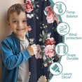 thumbnail image 3 of Blackout Kids Curtains,Pioneer Flower Floral Print Pattern Childrens Insulated Curtains Set Of 2,Bedroom Essentials,Toddler Room Decor 42"x54", 3 of 5